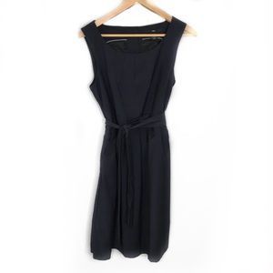 Sleeveless Pleated Dress in Navy main image 1